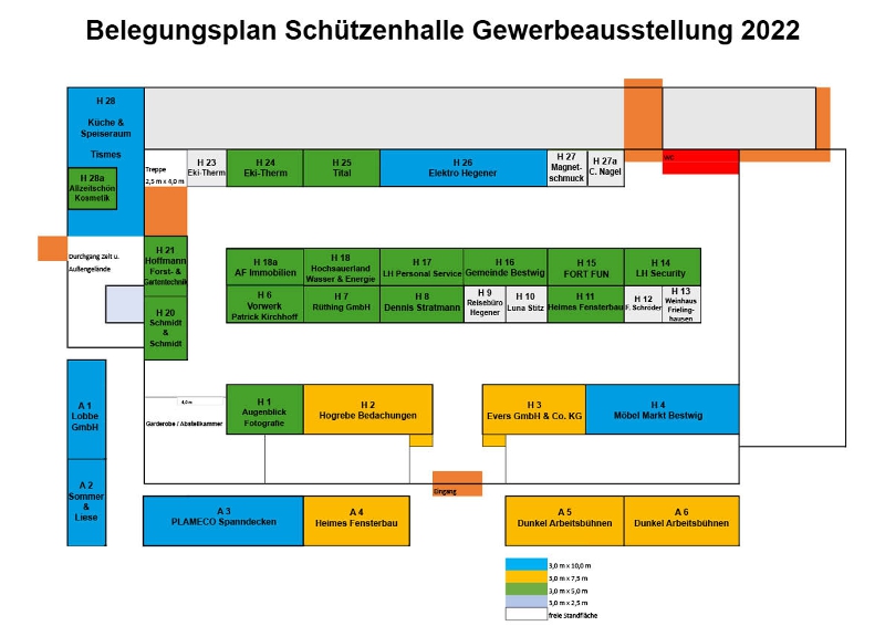 Gewerbeausstellung 2022 Bestwig Belegungsplan Halle